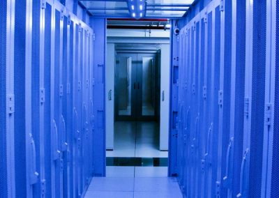 server racks with open door